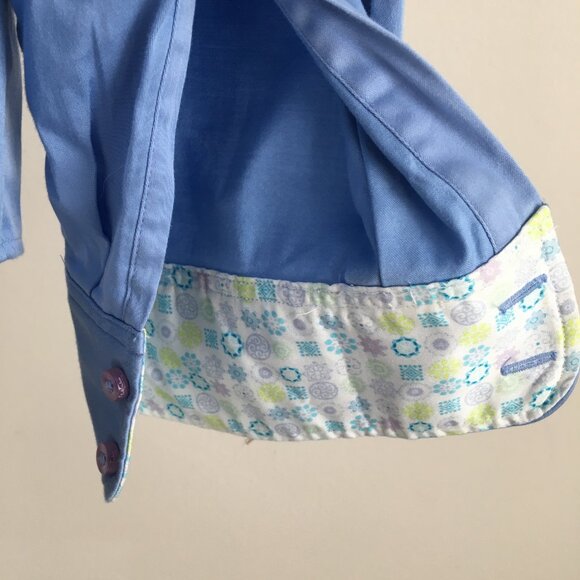 ROBERT GRAHAM Blue Printed Insert Long Sleeve Button Shirt - Picture 11 of 11